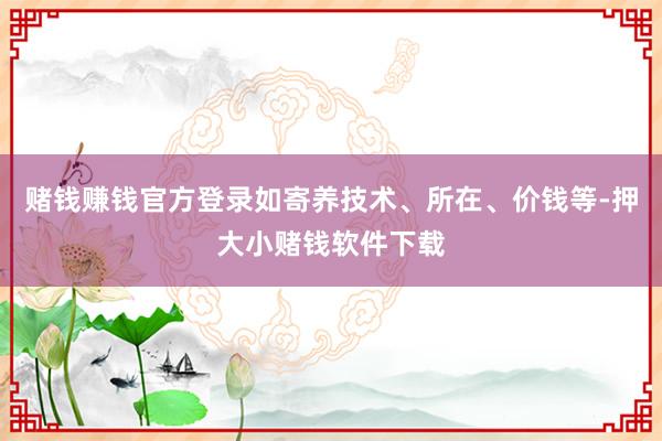 赌钱赚钱官方登录如寄养技术、所在、价钱等-押大小赌钱软件下载